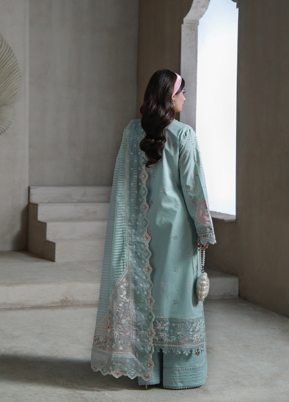 Saagar by Aabyaan Unstitched Embroidered Luxury Lawn 3 Piece Suit ABY26USL AL-10 Aaban - Festive Collection