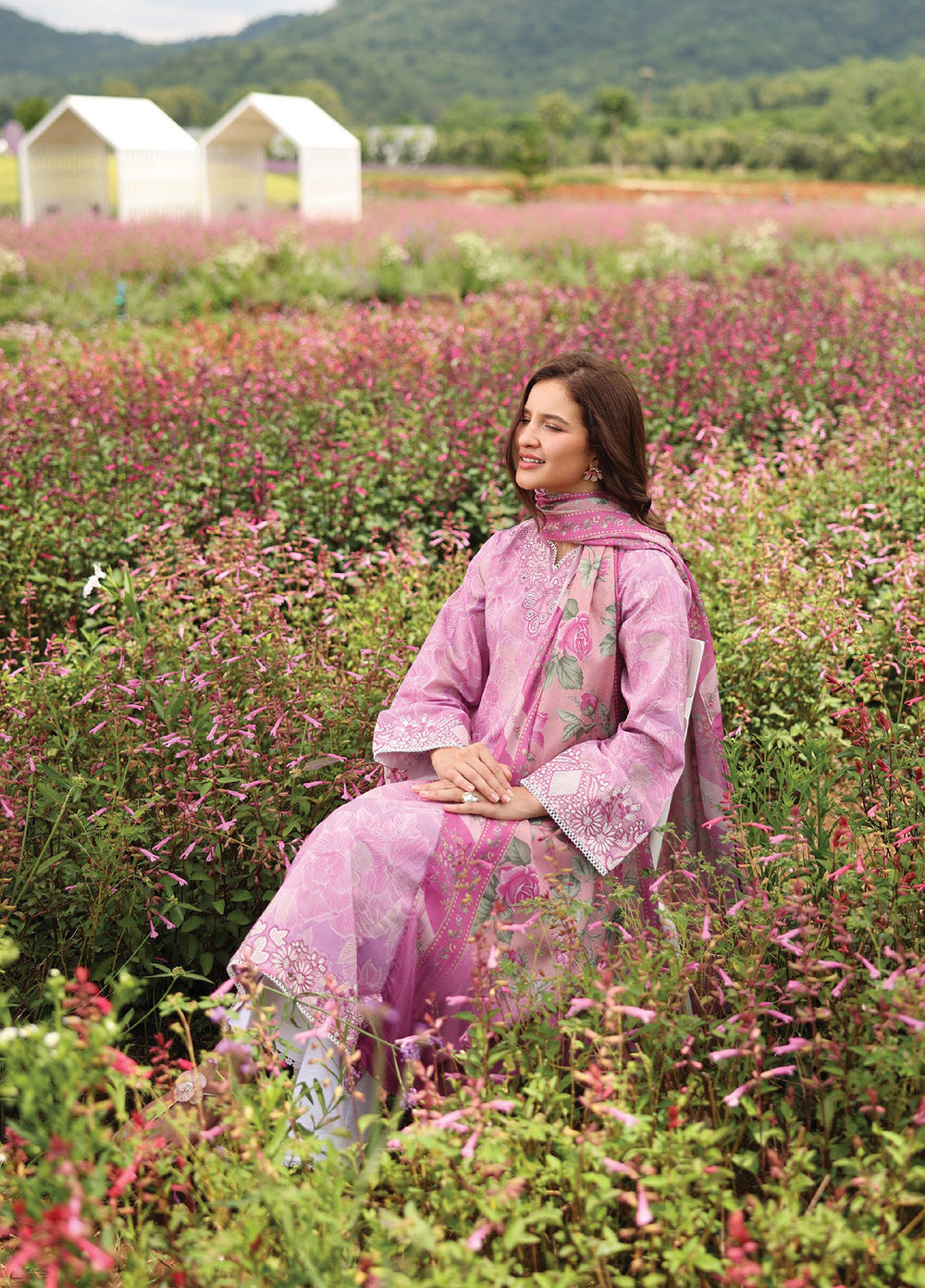 Xenia Formals Unstitched Embroidered Lawn 3 Piece Suit XE26ULS D-05 Rosy Affair - Summer Collection