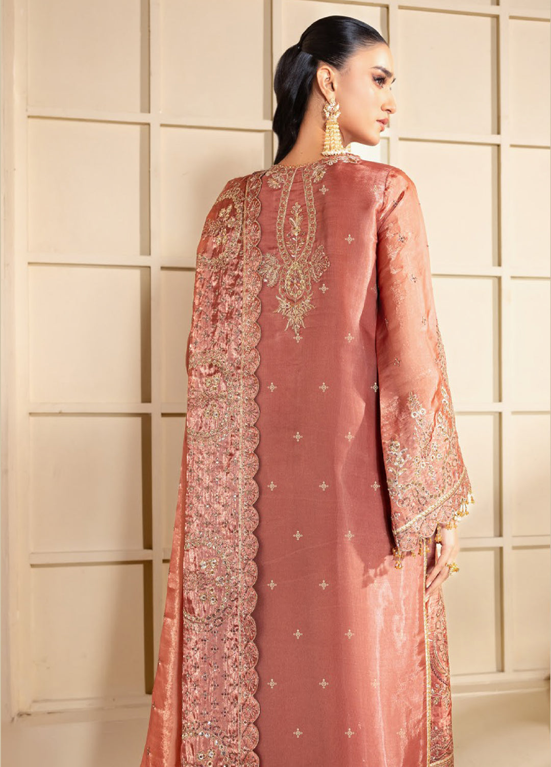 Aaina by Alizeh Unstitched Embroidered Sheesha Silk 3 Piece Suit AF26UASS D-2 NAIA - Festive Collection