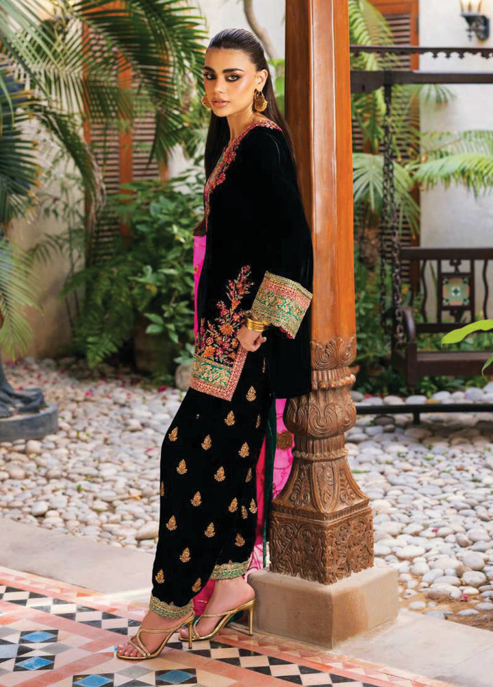 Zainab Chottani Unstitched Velvet Embroidered 3 Piece ZC25UV Zeba - Festive Collection