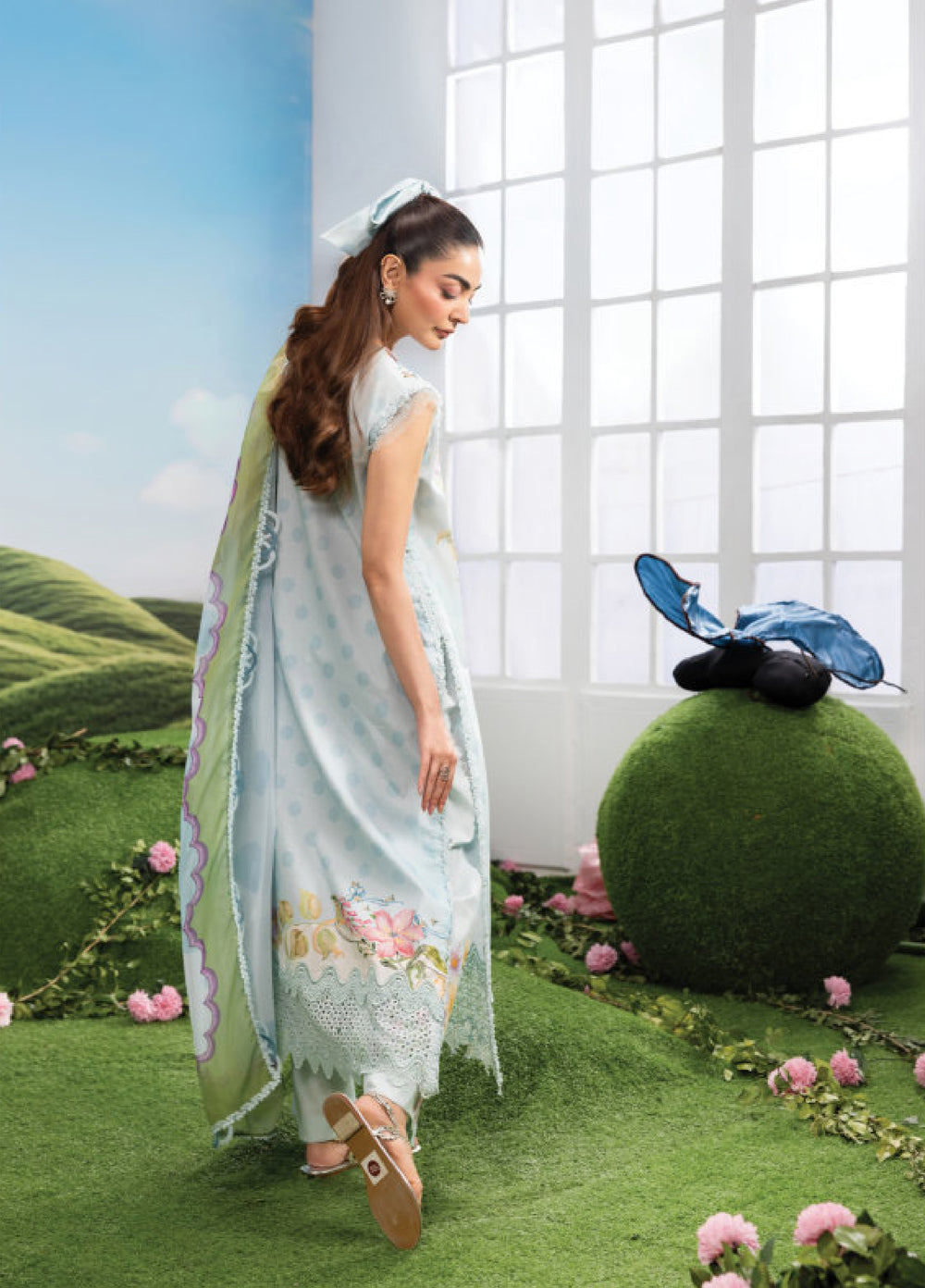 M Basics by Maria B Unstitched Embroidered Lawn 3 Piece Suit MB26SSEL MB-CUSV14-05A - Eid Collection