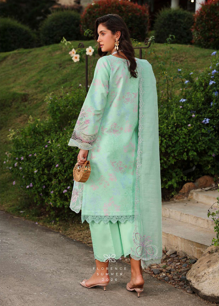 Florence by Rang Rasiya Unstitched Embroidered Lawn 3 Piece Suit RR26UFL Haniya - Summer Collection