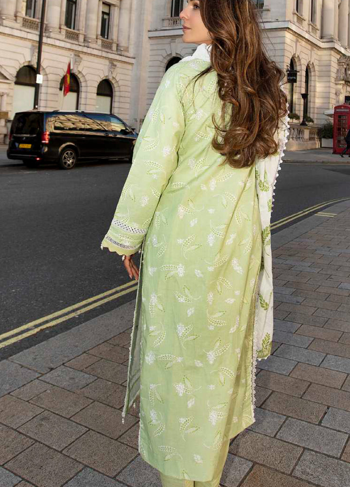 AL Zohaib Dhagakari Unstitched Embroidered Lawn 3 Piece Suit AZ26UD D-3 - Summer Collection