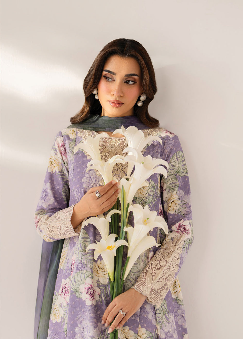 Xenia Formals Unstitched Embroidered Lawn 3 Piece Suit XE26ULS D-01 Rouvi - Summer Collection