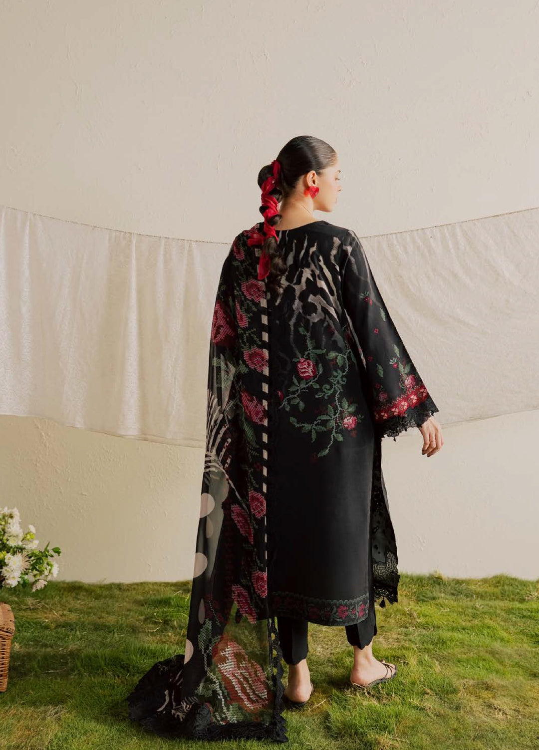 Gardenia by Nureh Unstitched Embroidered Viscose Slub 3 Piece Suit NU26UGV NSG-230 - Casual Collection