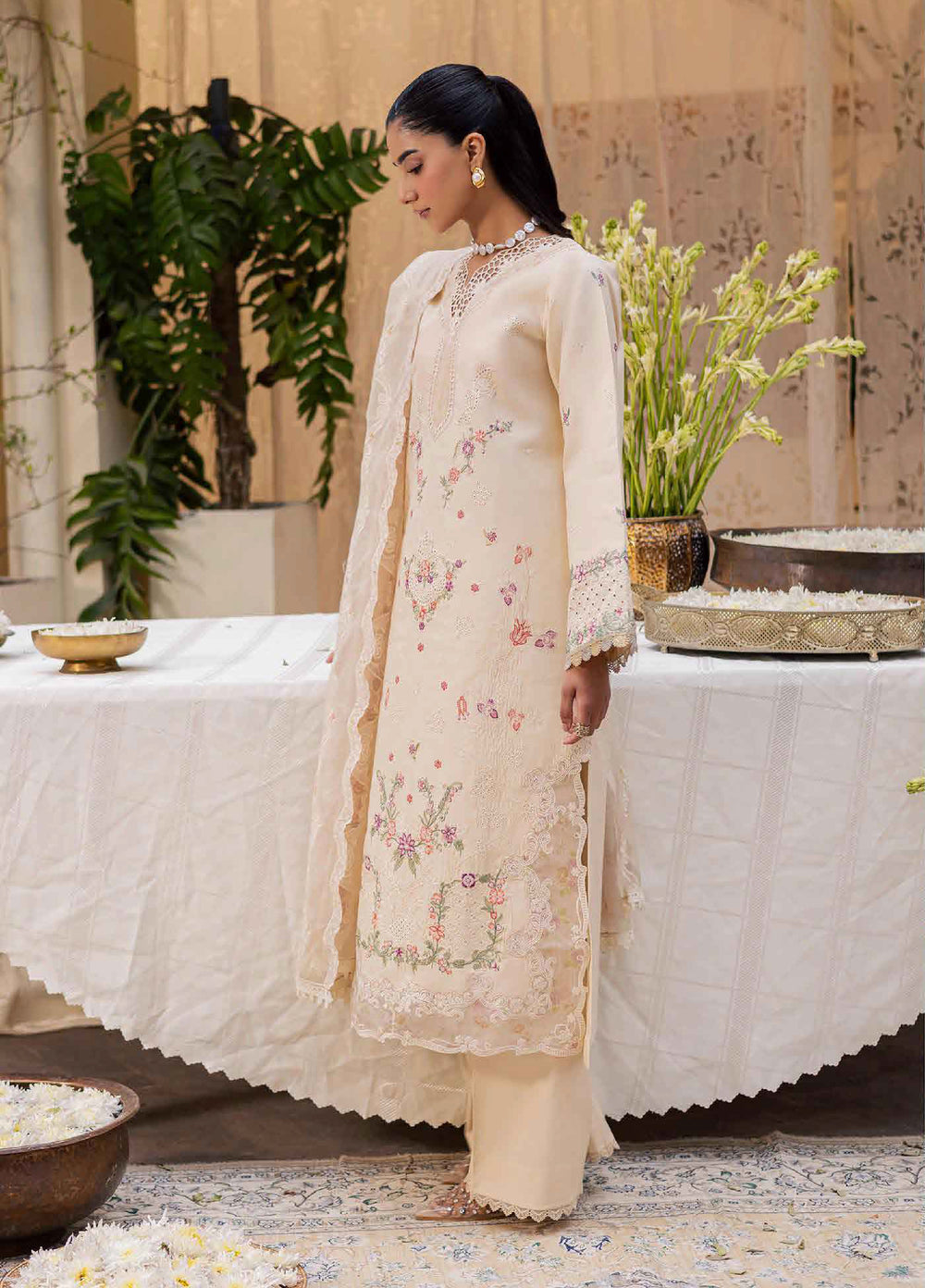 Selene by RajBari Unstitched Embroidered Lawn 3 Piece Suit RB26USL Inara - Festive Collection