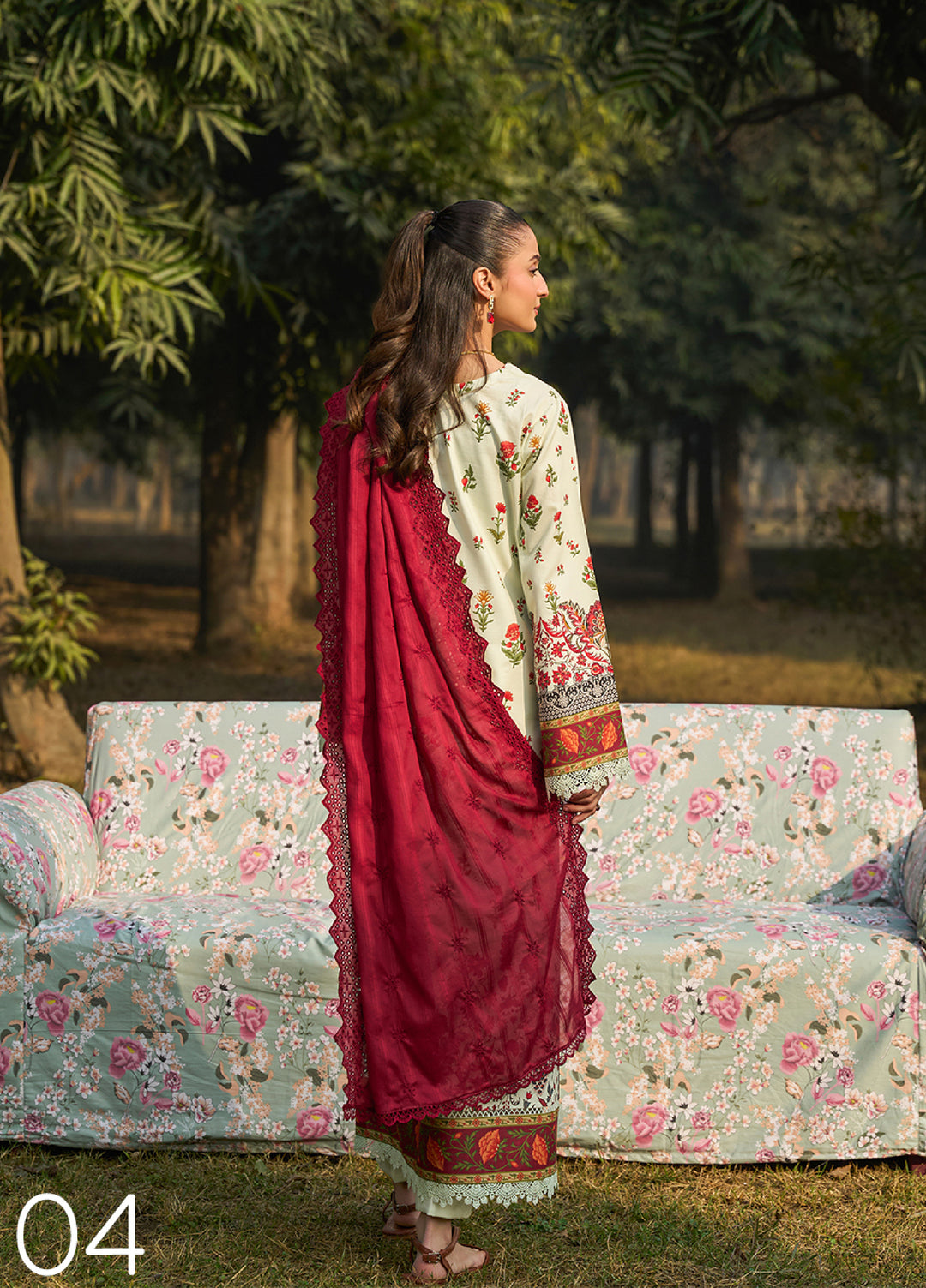 Raha Summer Prints by RajBari Unstitched Printed Lawn 3 Piece Suit RB26URS D-04 - Summer Collection