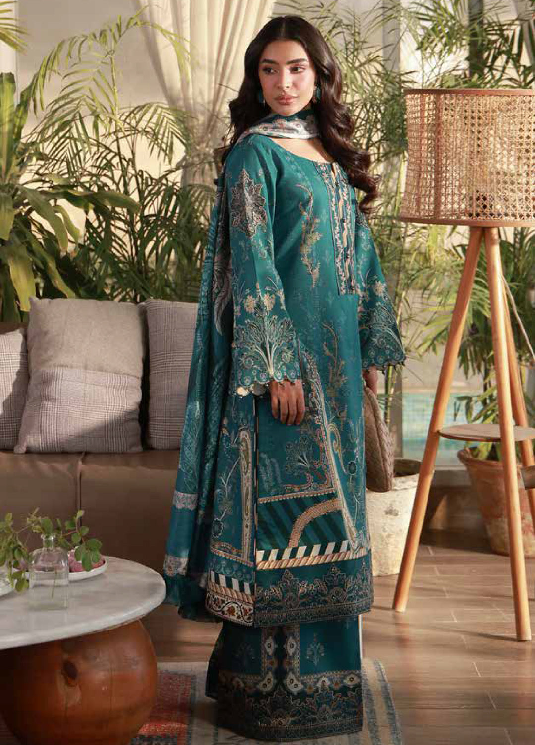 Delia by Gulaal Unstitched Embroidered Lawn 3 Piece Suit GL26UD D-4 Isla - Summer Collection