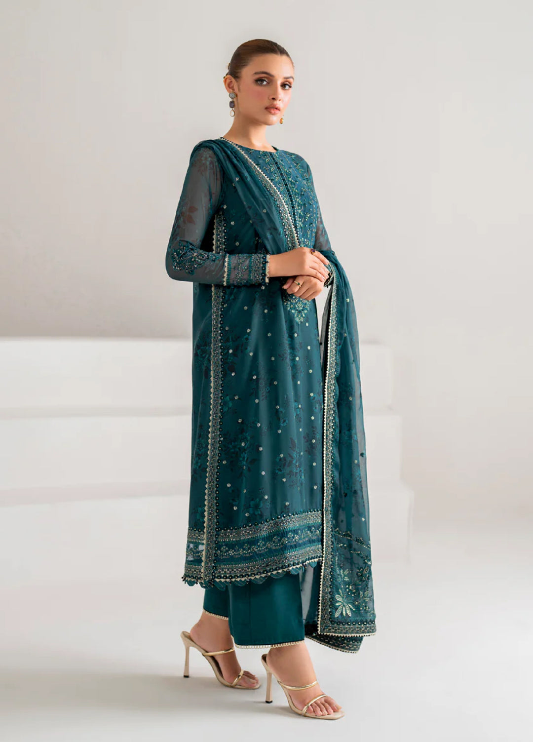 Xenia Formal Unstitched Luxury Chiffon Suits 3 Piece XE25FL Aura - Formals Collection