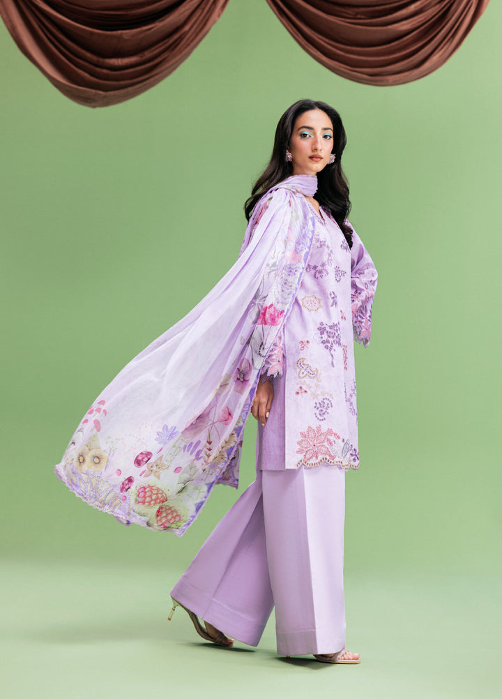 Zync by Florent Unstitched Embroidered Printkari Lawn 3 Piece Suit FL26UZP FZ-1A - Summer Collection