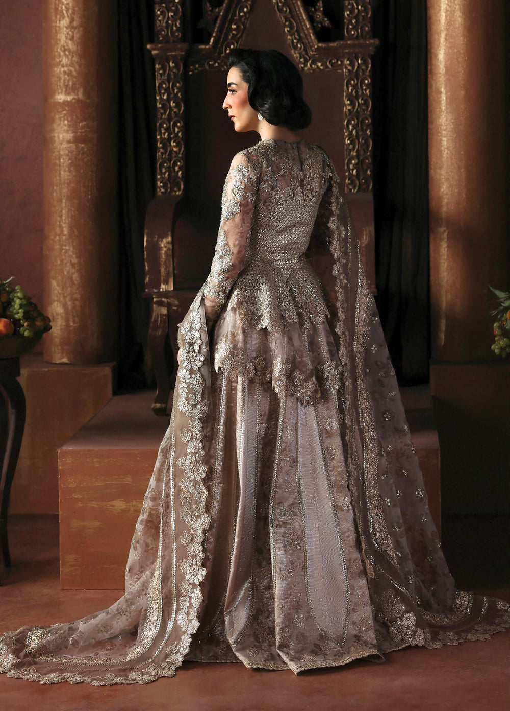 La Fuchsia by Afrozeh Unstitched Hand work Organza 3 Piece Suit AF26ULF Priestess FWU-0075 - Festive Collection