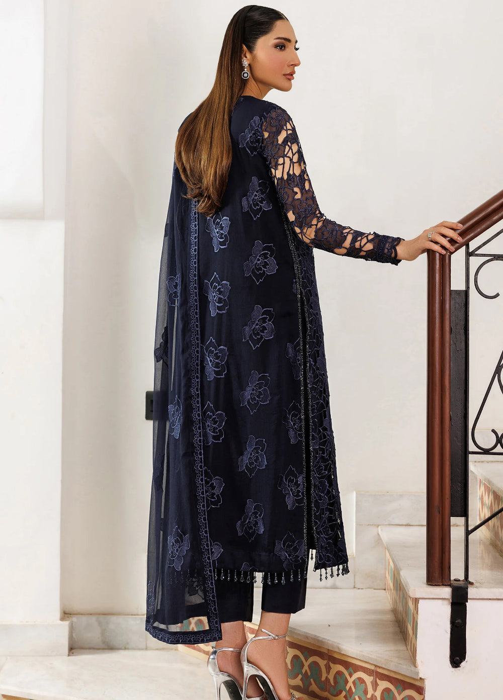 Nourah by Zarif Unstitched Embroidered Chiffon 3 Piece Suit ZR26UCN Nourah ZF/ZQH/SARAYA 02 - Festive Collection