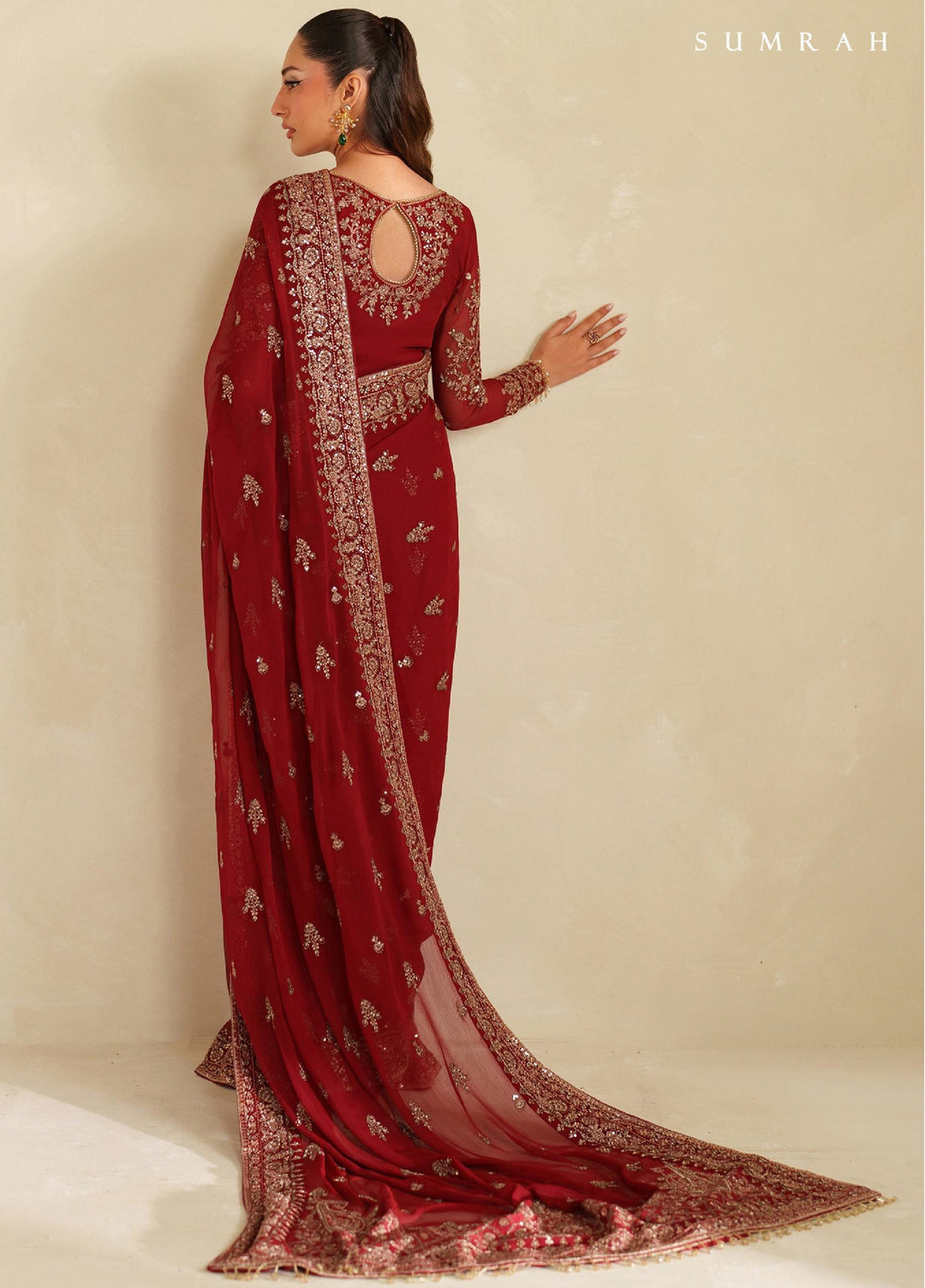 Meesa by Zarif Unstitched Chiffon Embroidered Suits 3 Piece ZR25UF ZRF-ML-07 SUMRAH - Winter Collection