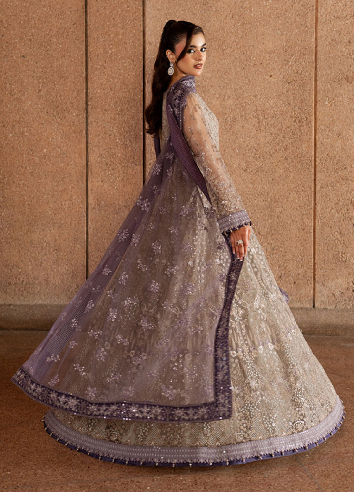 Lazawal by Lavish Premium Unstitched Embroidered Organza 3 Piece Suit LVP26UCL Beige Serenity - Festive Collection