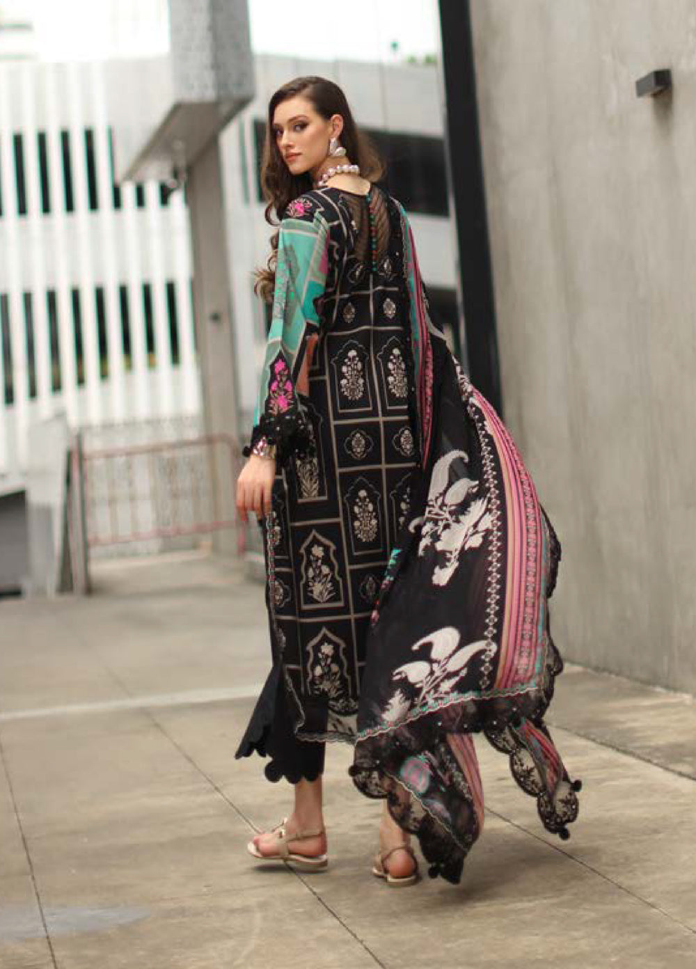 Combination by Charizma Unstitched Embroidered Lawn 3 Piece Suit CHR26UCL CC6-21 - Festive Collection