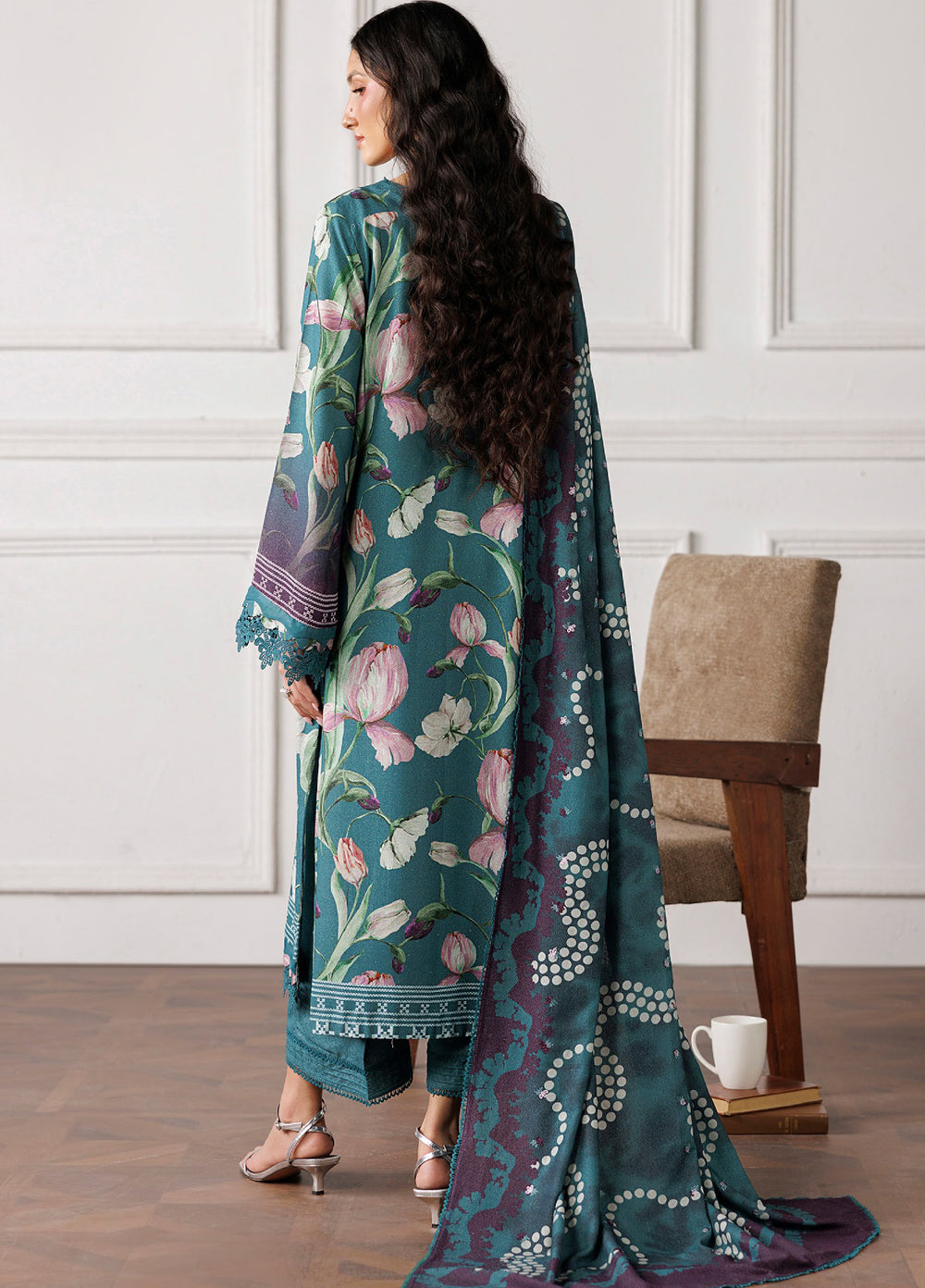Kaya by Daria Unstitched Embroidered Karandi 3 Piece Suit DN26UKK DA-129 - Casual Collection