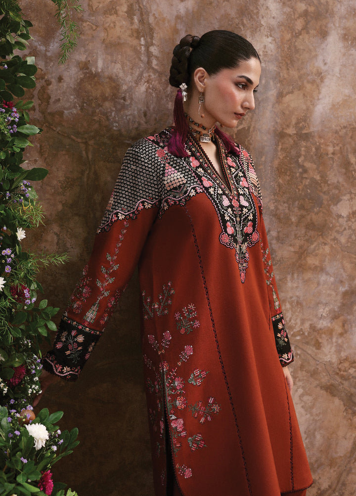 Jugnu by Hussain Rehar Unstitched Khaddar Embroidered Suits 3 Piece HRR25JK Parsa - Winter Collection