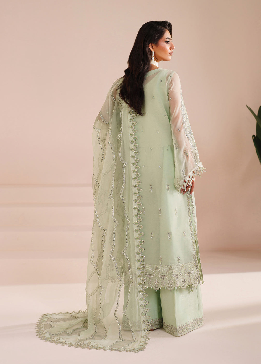 Aymal by Alizeh Fashion Unstitched Embroidered Chiffon 3 Piece Suit AFB26UA D-06 Zyah - Festive Collection