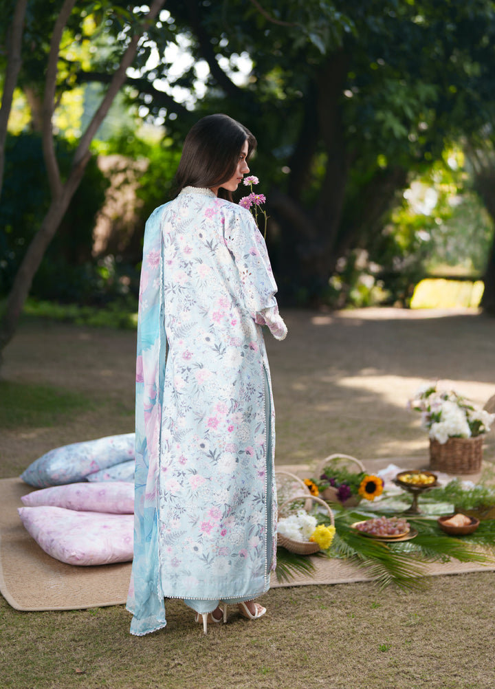 Summer Lines Printkari by Neeshay Unstitched Embroidered Lawn 3 Piece Suit NSH26SLP D-1 Fleurie - Summer Collection