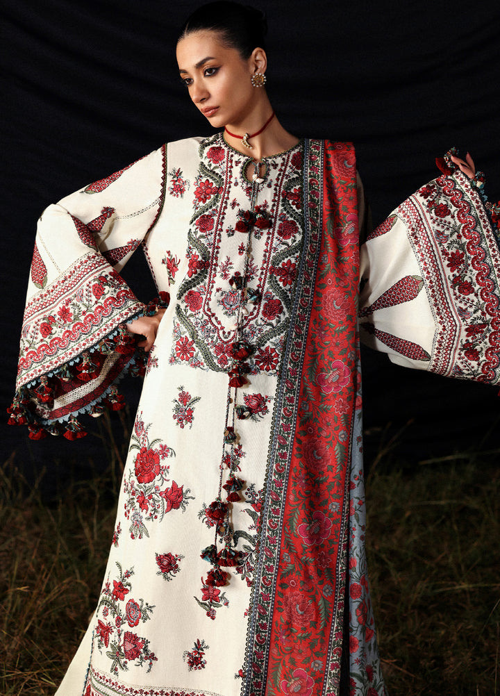 Hussain Rehar Embroidered Khaddar Suits Unstitched 3 Piece HRR25KW Gulban - Winter Collection