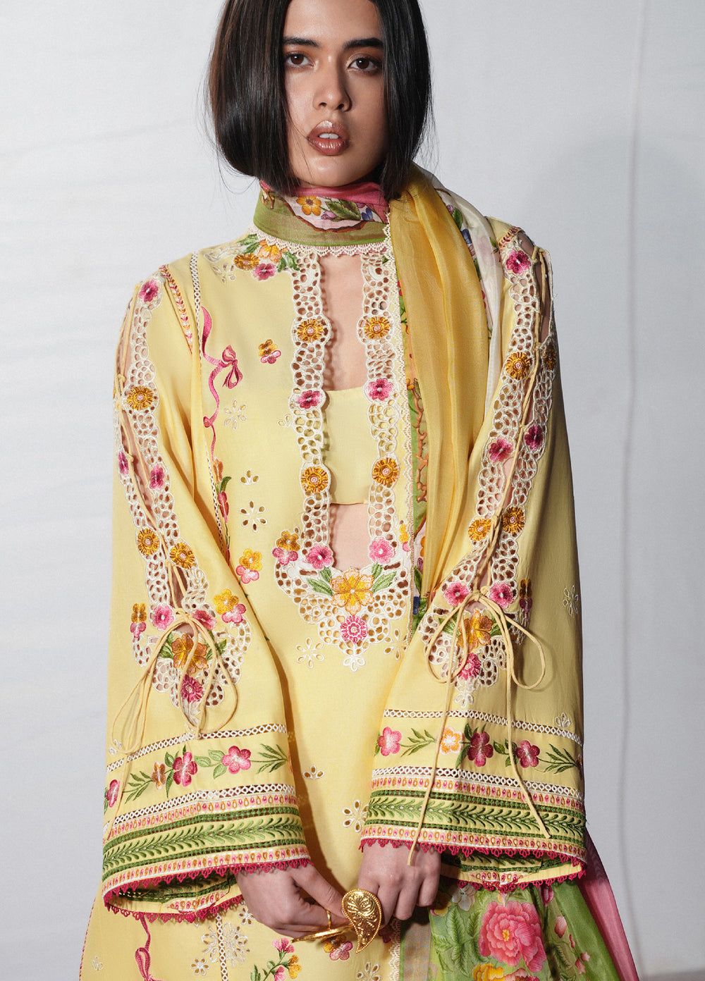 Jugnu by Hussain Rehar Unstitched Embroidered Cotton 3 Piece Suit HR26UJC JAHAN - Festive Collection