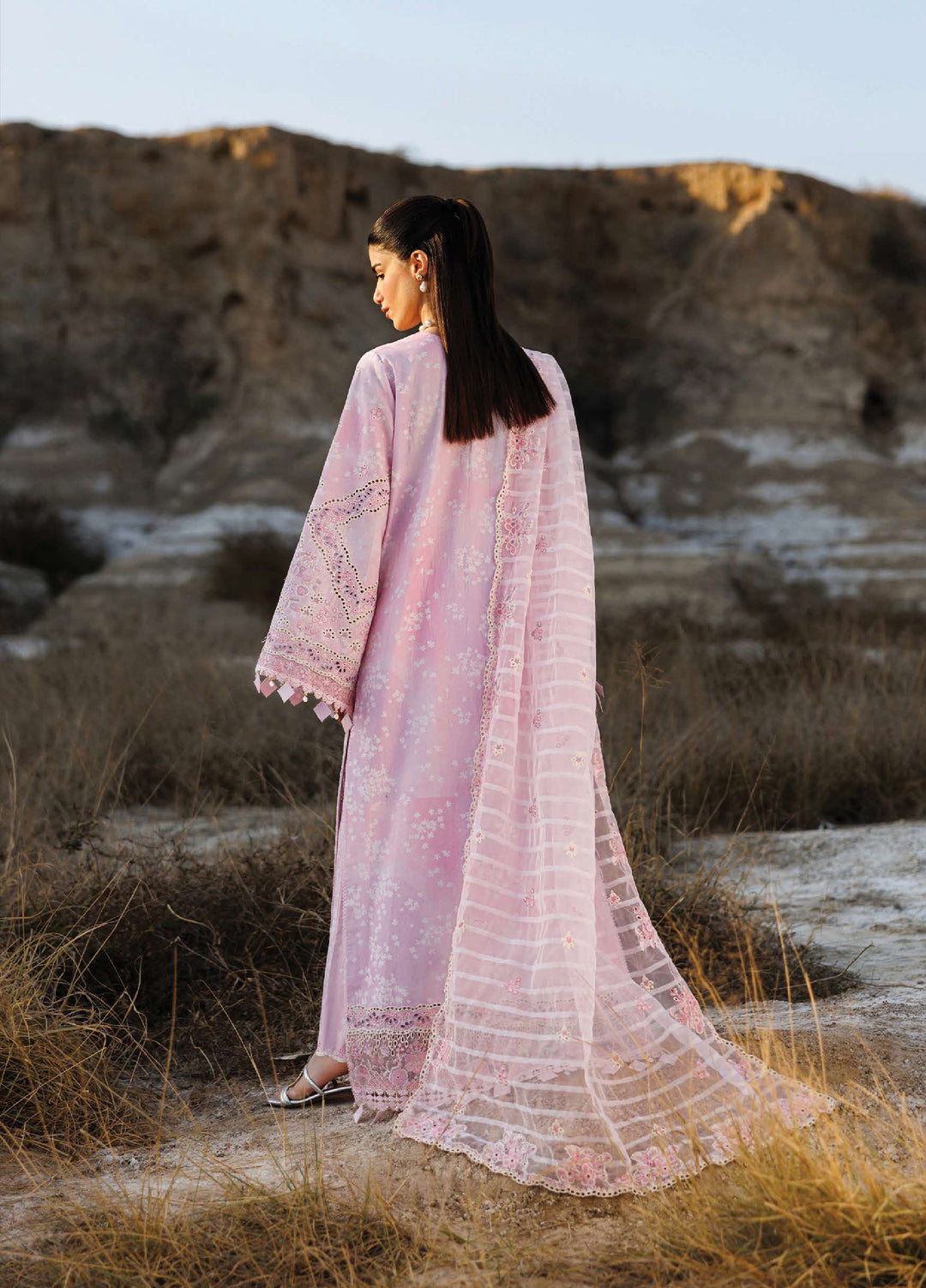 Sunlit Groove by Emaan Adeel Unstitched Embroidered Luxury Lawn 3 Pcs Suit EA26USG SUMMER SORBET - Summer Collection