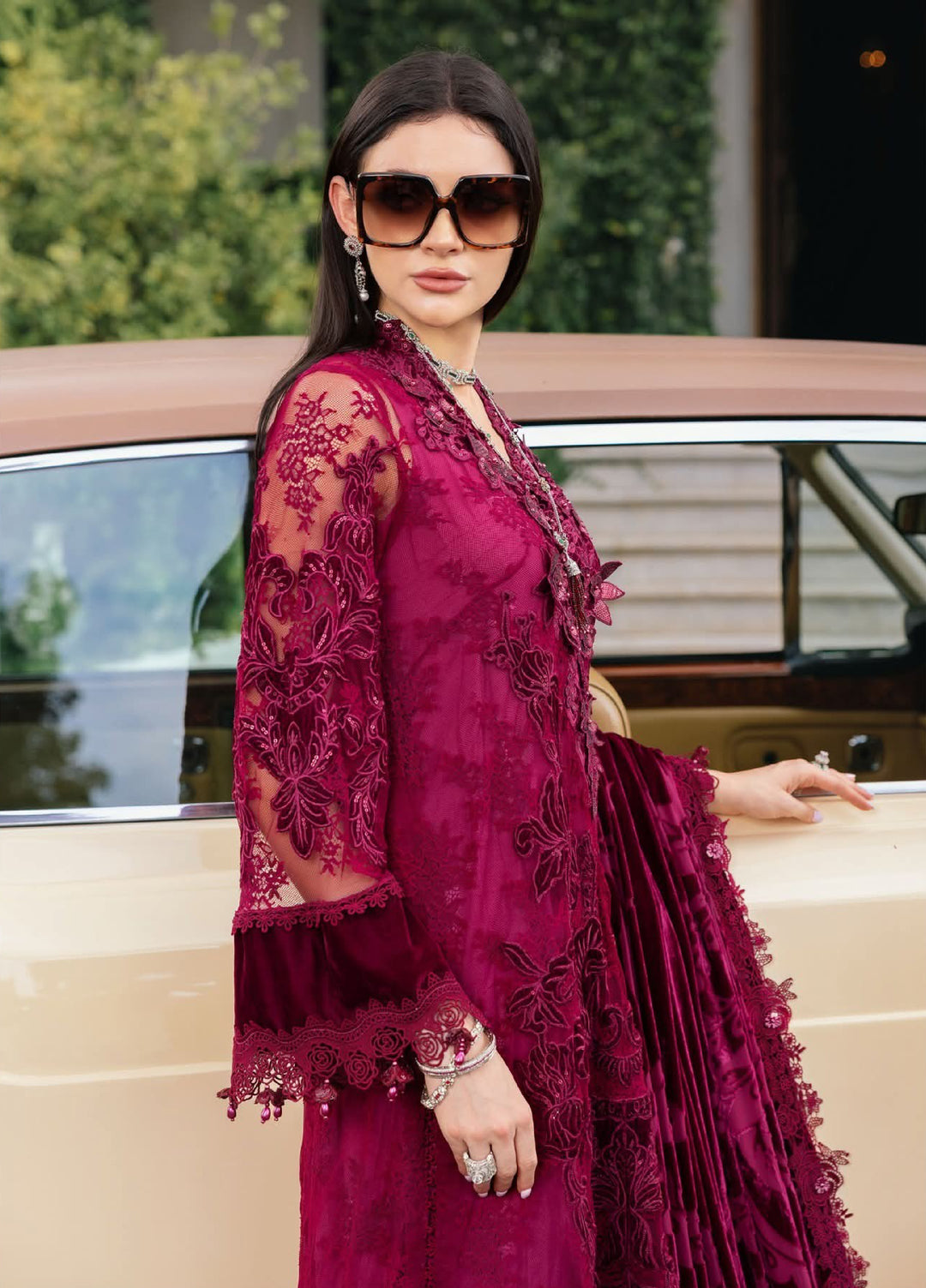 Luxe by Maria B Unstitched Embroidered Velvet 3 Piece MB25LW D8 - Winter Collection