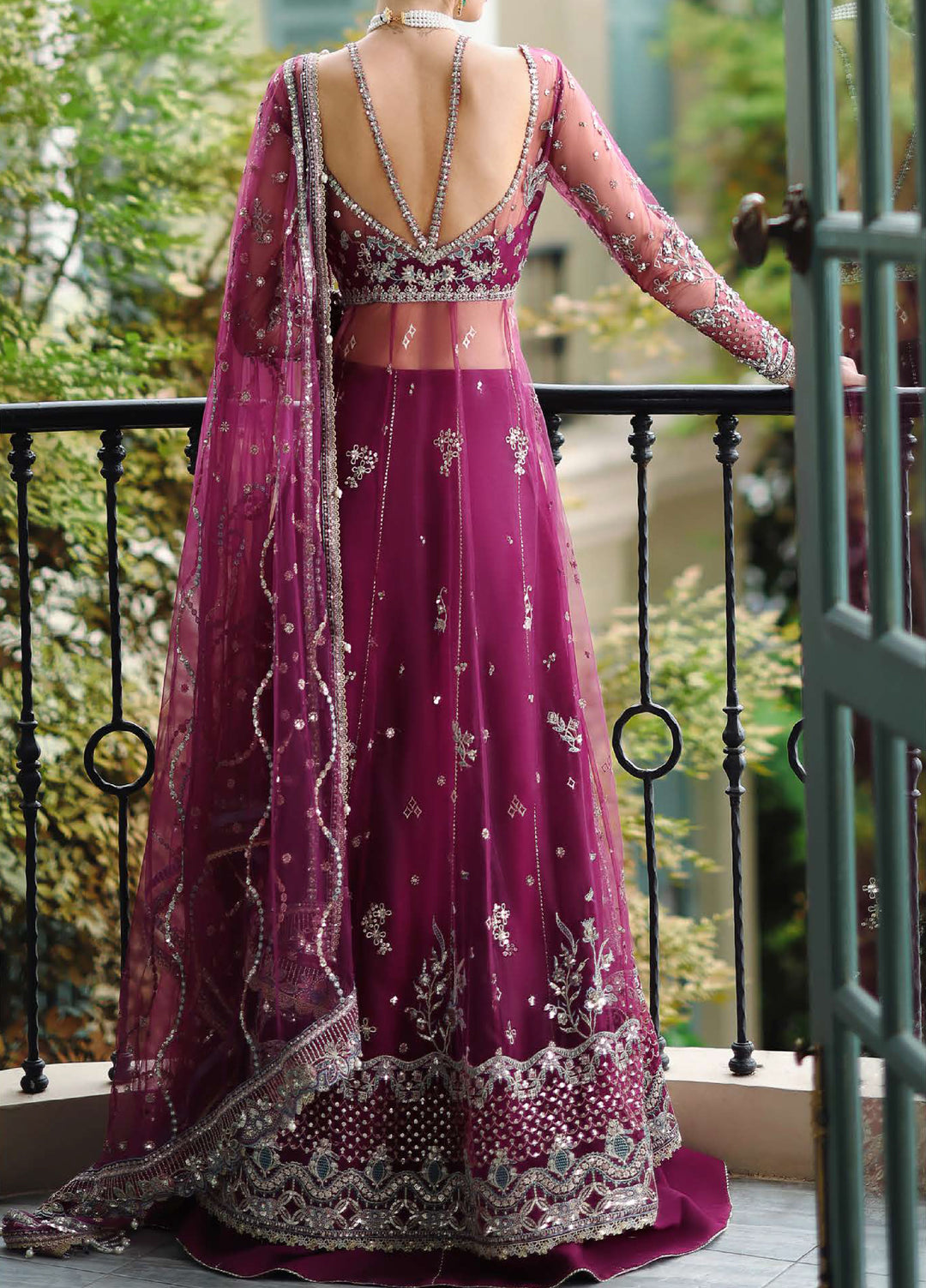 The Muse by Mushq Unstitched Net Embroidered Suits 3 Piece MU26TM Nicole - Wedding Collection