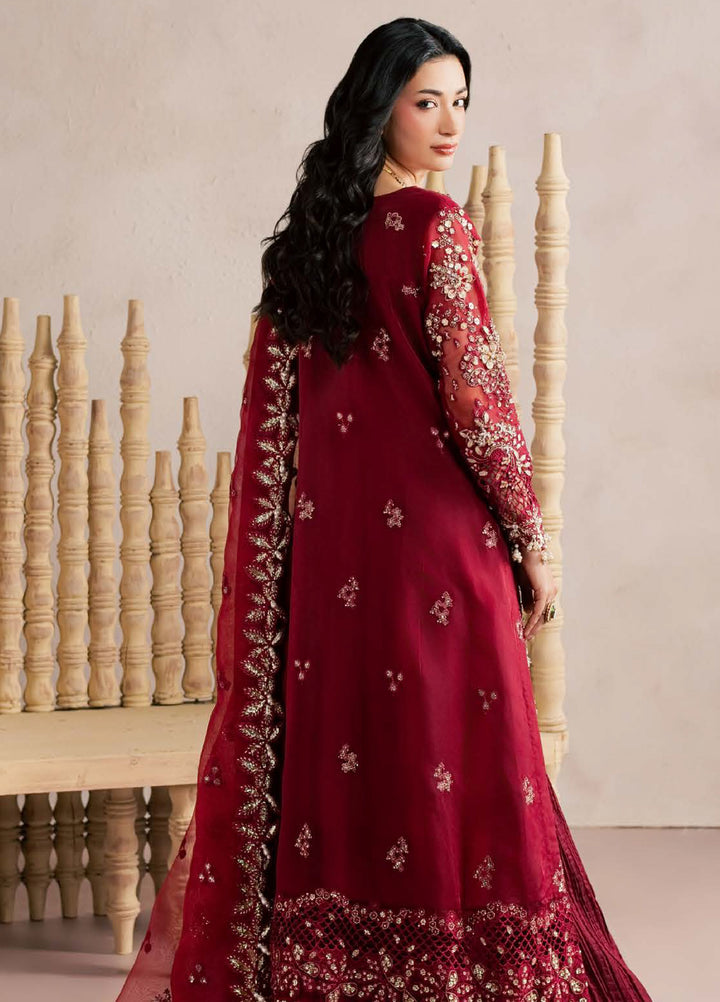 Sorelle by Aylin Unstitched Hand work Organza 3 Piece Suit AY26US Rosaile - Festive Collection