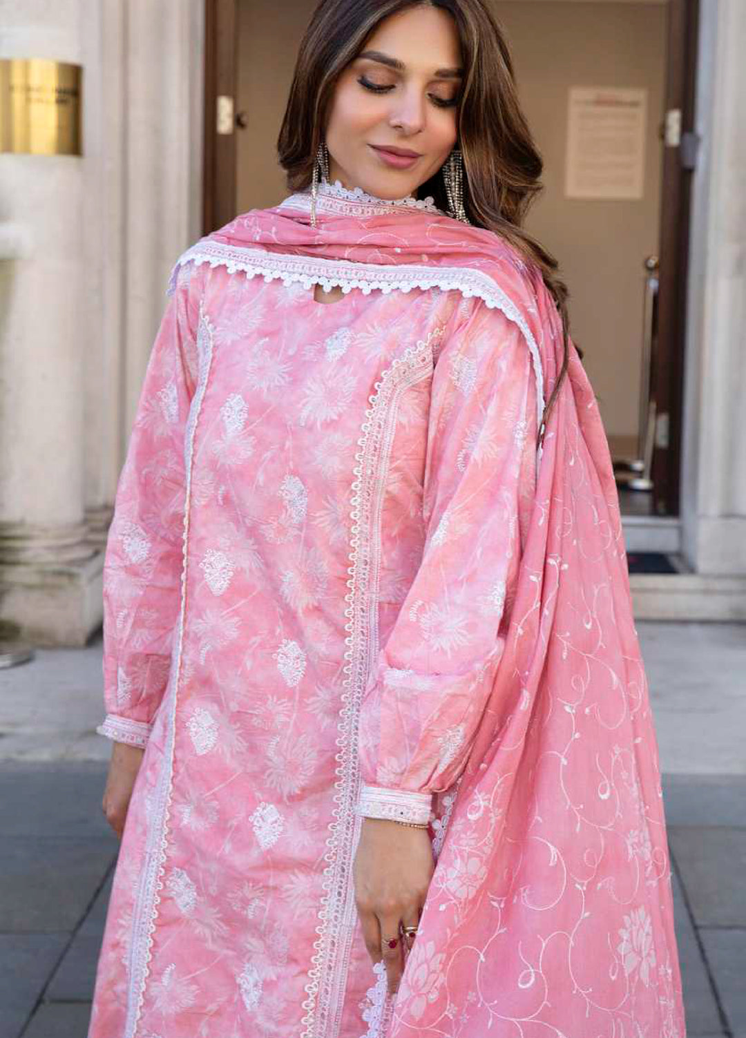 AL Zohaib Dhagakari Unstitched Embroidered Lawn 3 Piece Suit AZ26UD D-9 - Summer Collection