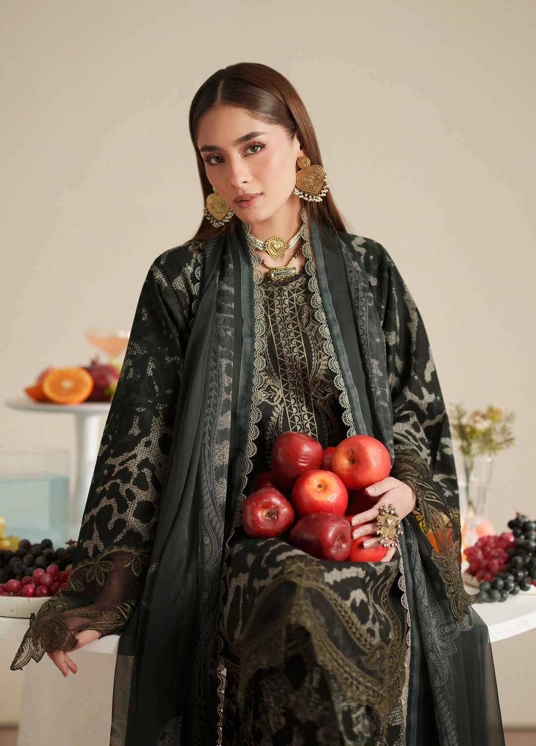 JoJo by Bin Ilyas Unstitched Embroidered Lawn 3 Piece Suit BI26UJJ D-82A - Summer Collection