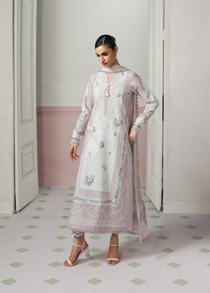 Q Prints by Qalamkar Unstitched Printed Lawn 3 Piece Suit QLK26UQL Minal QQP-05 (A) - Summer Collection