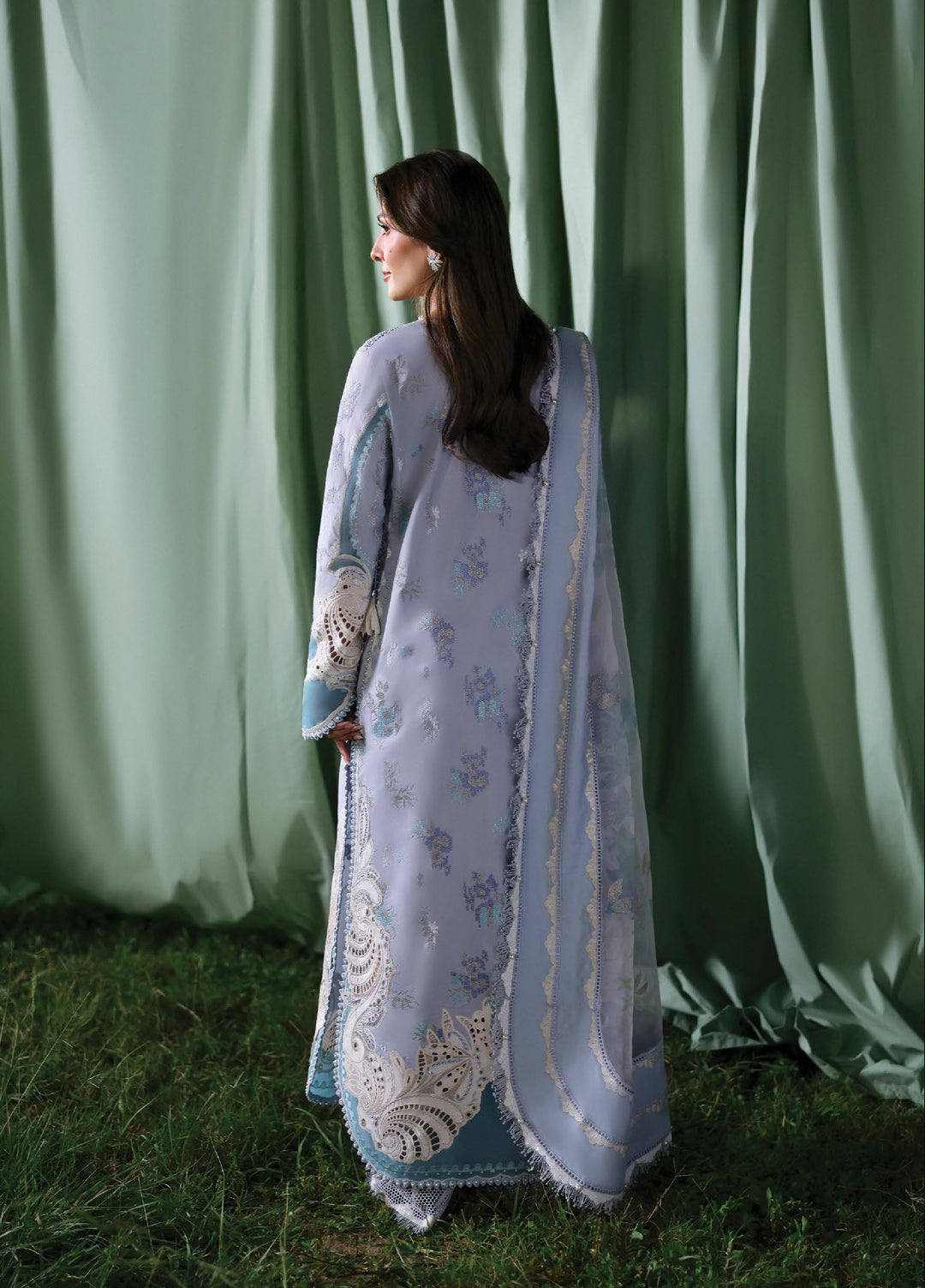 A-Lawn by Afrozeh Unstitched Embroidered Lawn 3 Piece Suit AF26UAL Chloris FWU-0068-3PO - Eid Collection