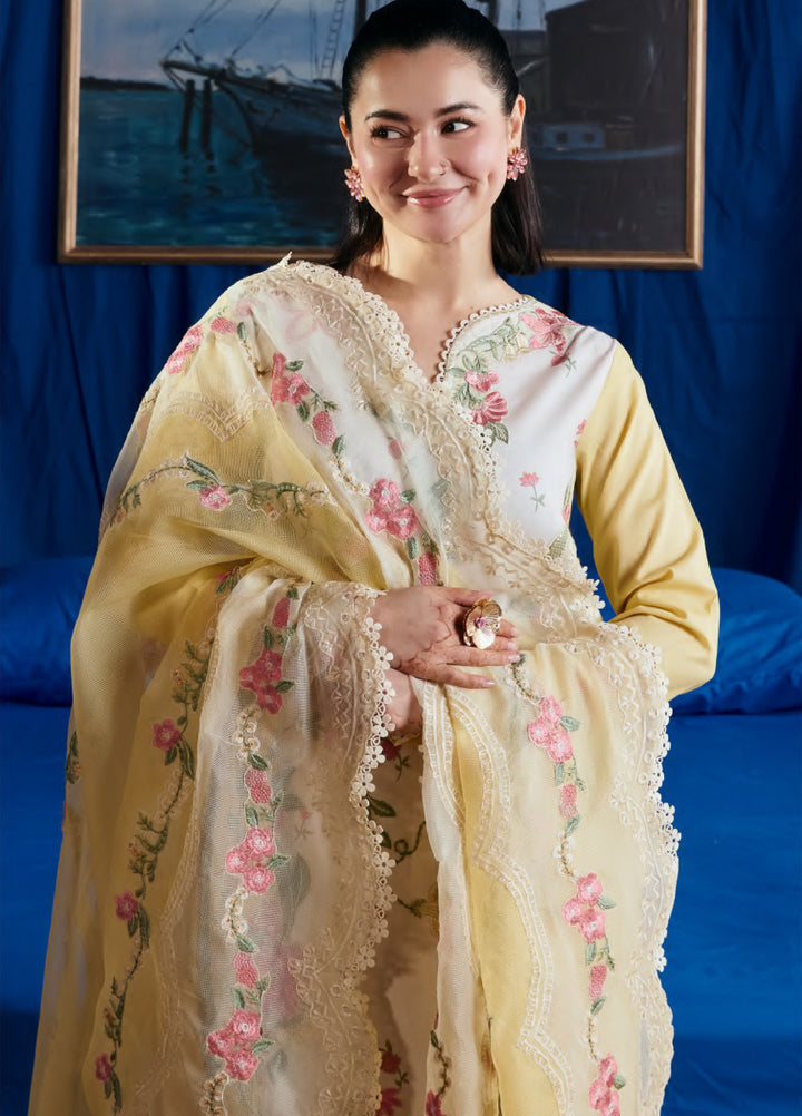 Maryam Hussain Unstitched Embroidered Lawn 3 Piece Suit MH26ULF Titli - Festive Collection