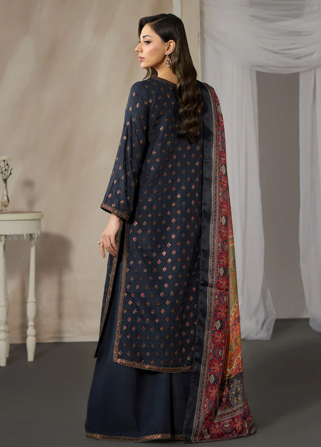 Zarif Women RTW Embroidered Raw Silk 3 Piece Suit ZR26UCR ZRF - EMC -27 - Eid Collection