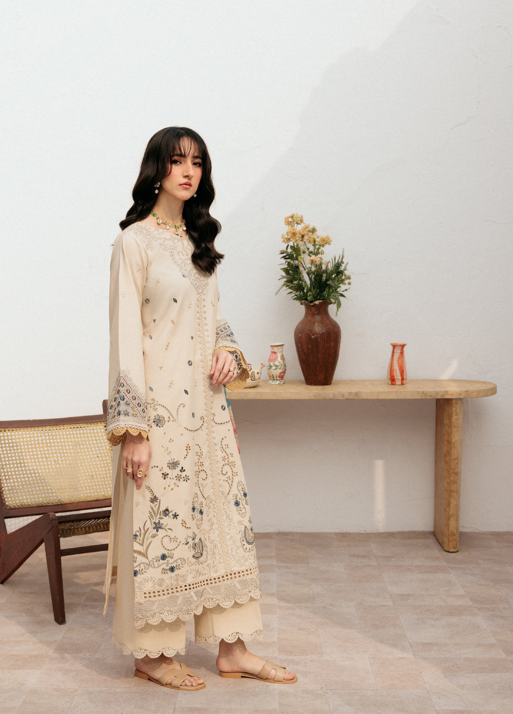 Zync by Florent Untitched Lawn Embroidered 3 Piece Suit FL26UZ FZ-3A - Summer Collection