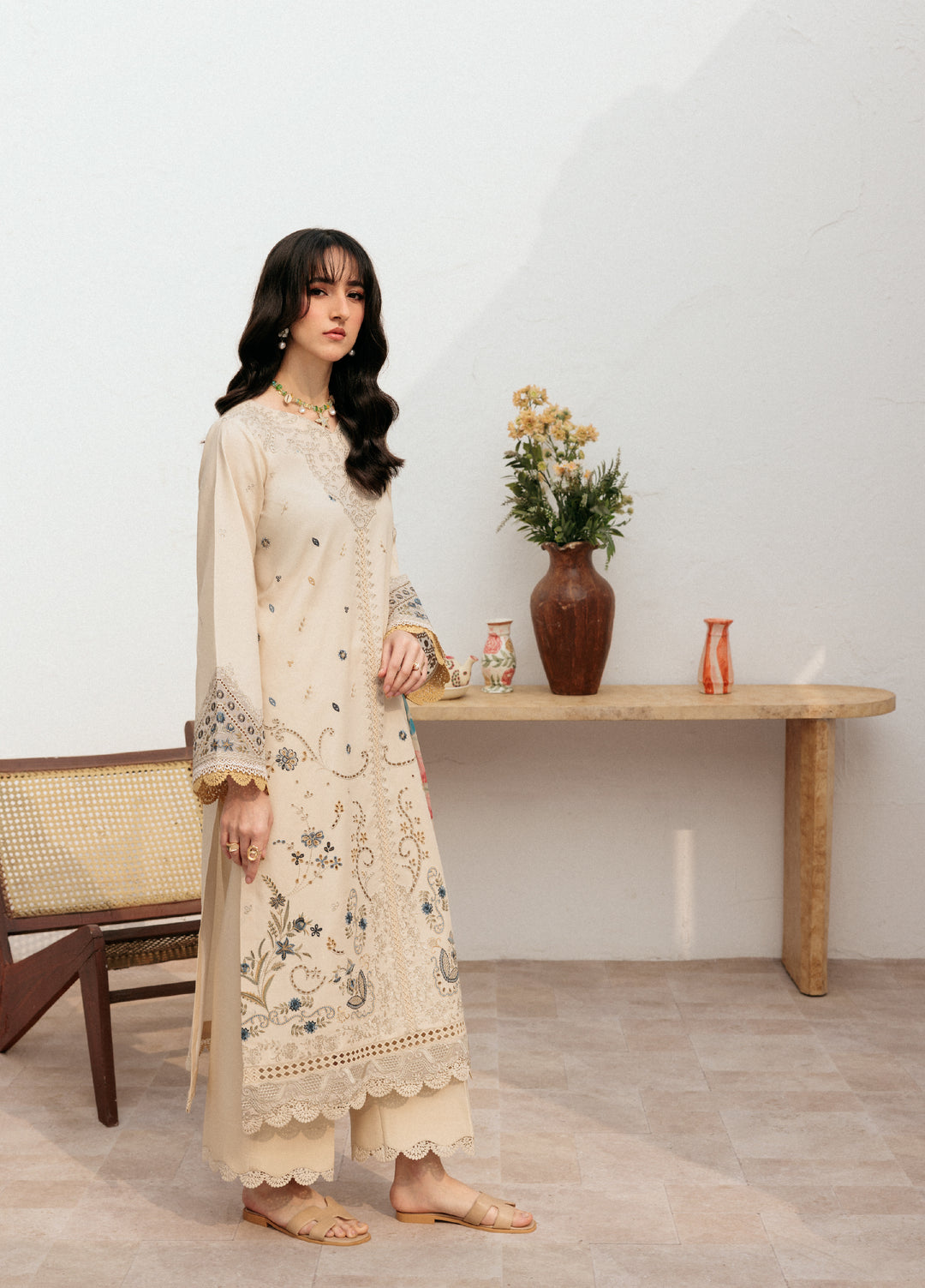 Zync by Florent Untitched Lawn Embroidered 3 Piece Suit FL26UZ FZ-3A - Summer Collection