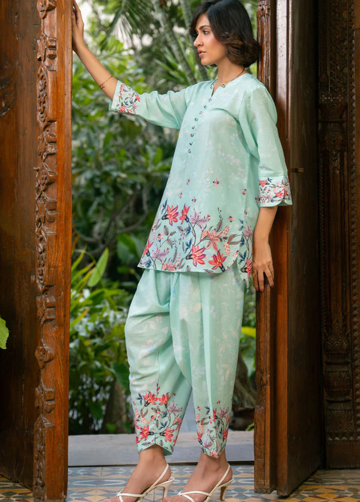 Nairah Women Pret Printed Arabic Lawn Suit NAH26PN Mint Bliss - Spring Collection