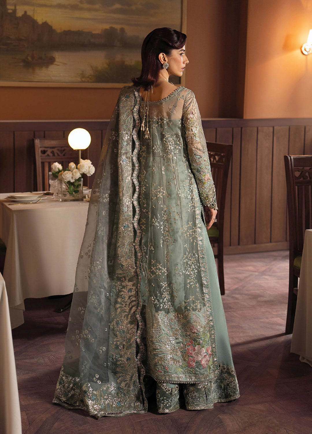 Hayat by Afrozeh Unstitched Organza Embroidered Suits 3 Piece AF25HU AFH-25-01 MEHVES - Festive Collection