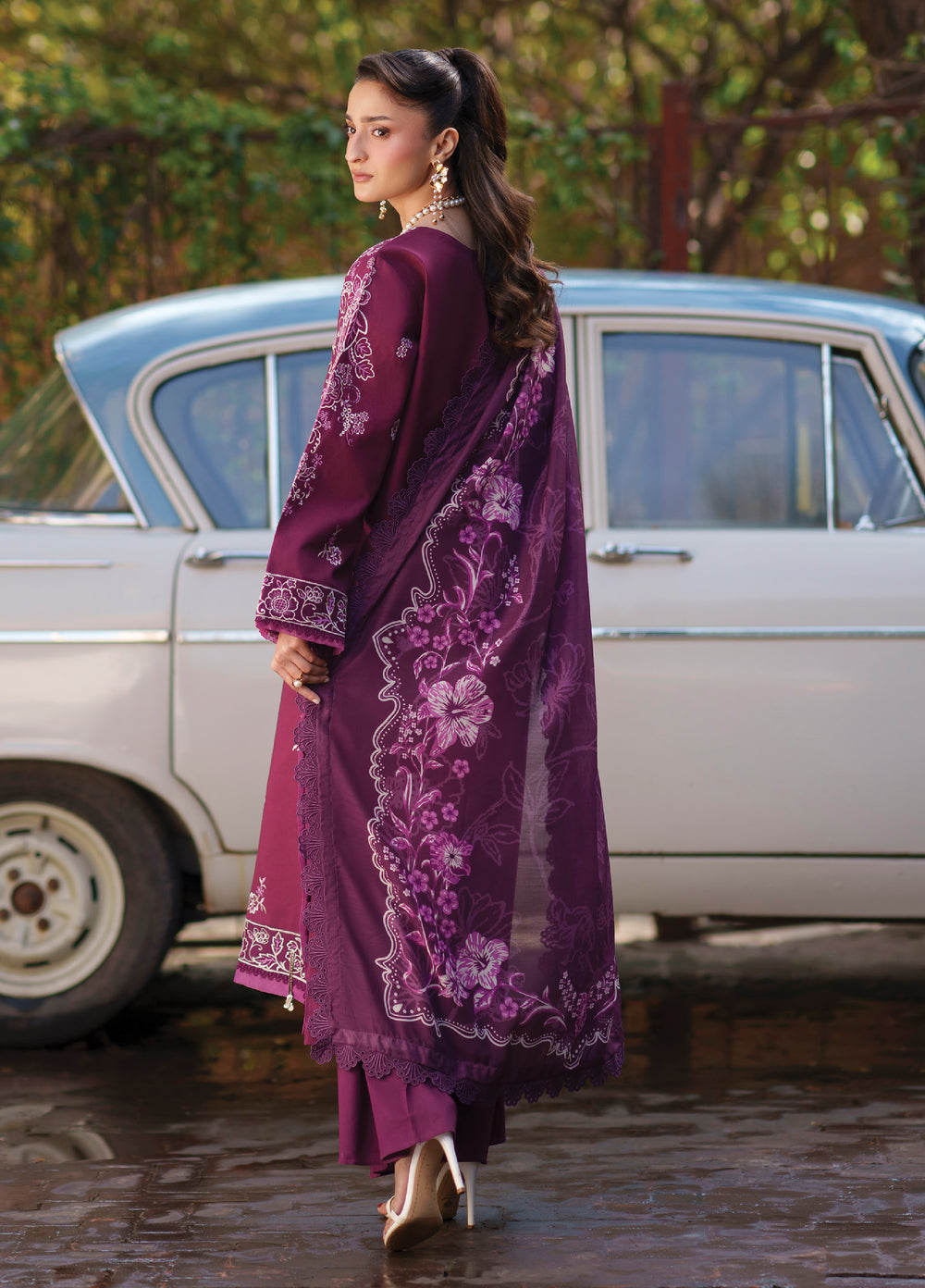 Fiona by Mahnur Unstitched Embroidered Lawn 3 Piece Suit MN26UFL F-10 - Summer Collection