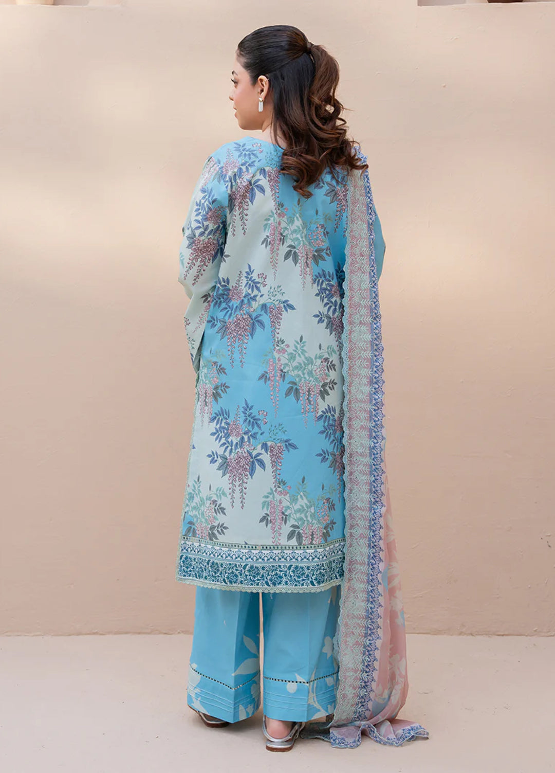 Summer in Bloom By Roheenaz Unstitched Printed Lawn 3 Piece Suit RN26USBL 37B Wild Peony - Festive Collection