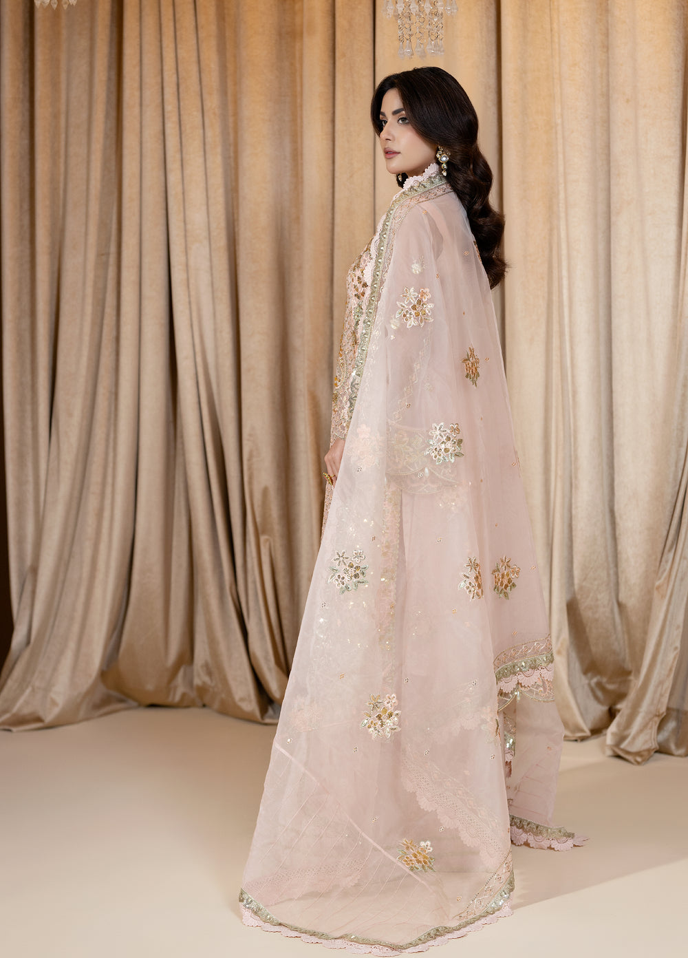Maah-e-Noor Raum by Sarb Unstitched Embroidered Organza 3 Piece Suit RS26UMN MWF-02 - Wedding Collection