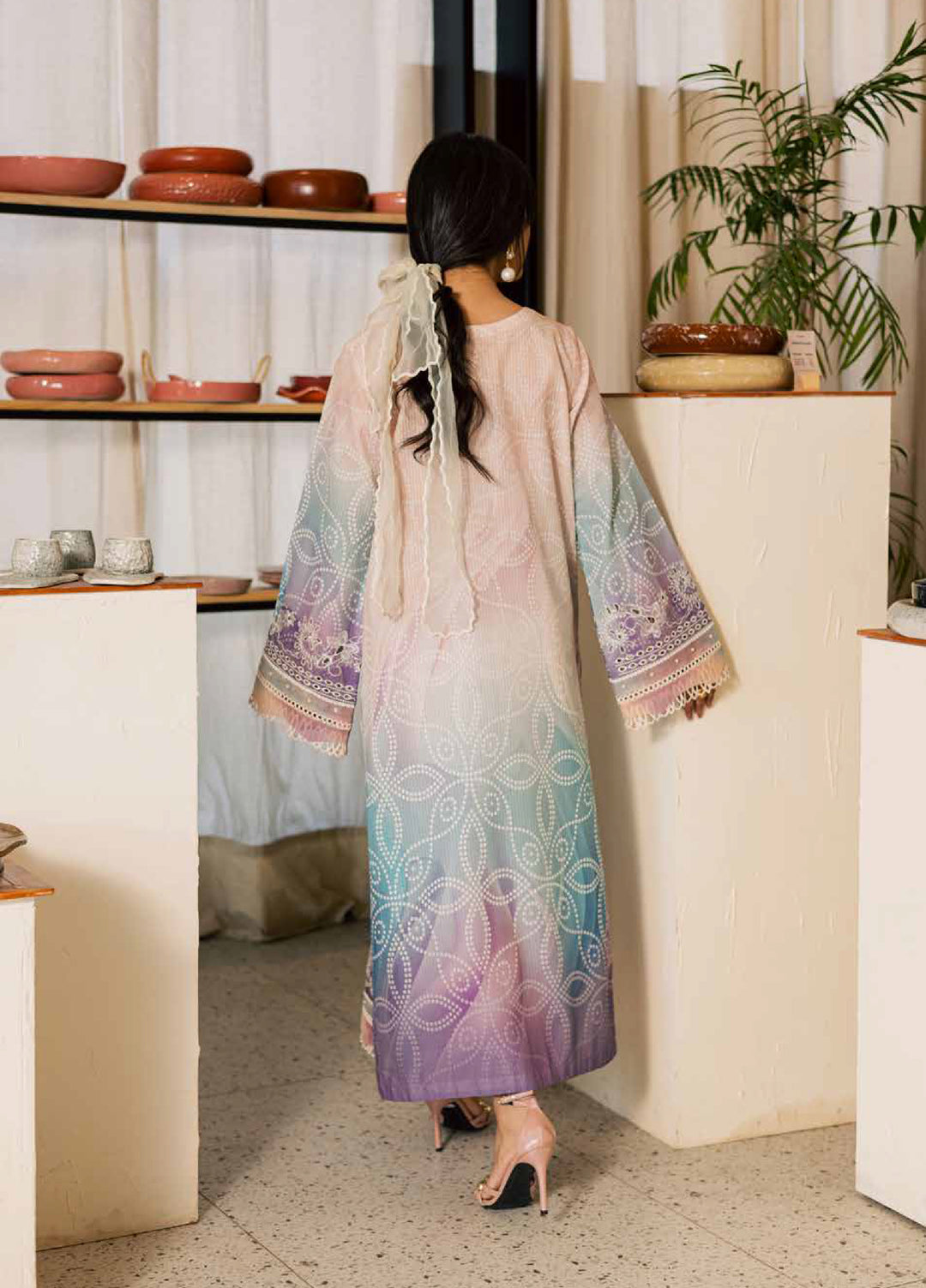 Ballerina by Nureh Unstitched Printed Chikankari Lawn 3 Piece Suit NU26UBL NU2-200 - Summer Collection