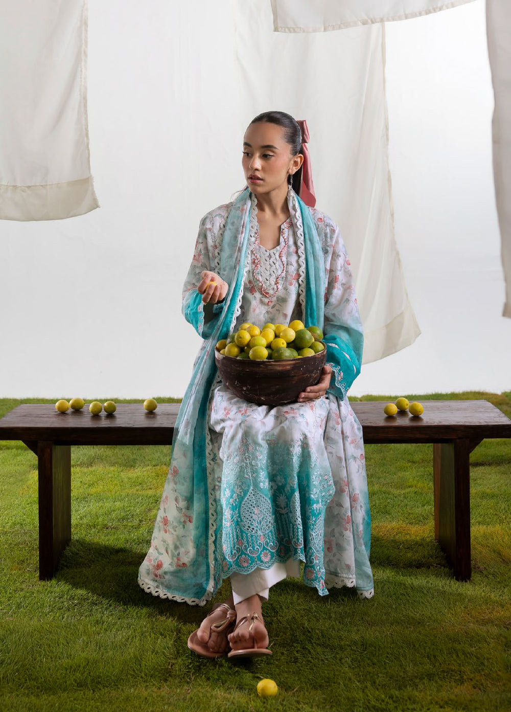 Bagheecha by Gul Ahmed Unstitched Embroidered Lawn 3 Piece Suit GA26ULB CL62452 - Casual Collection