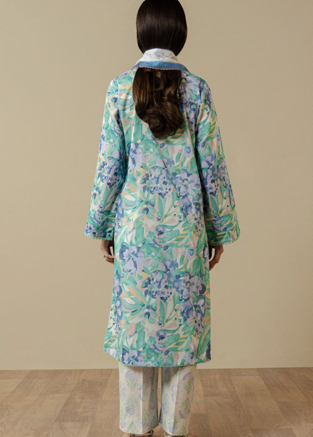 Coco by Zara Shahjahan Unstitched Printed Lawn 3 Piece Suit CZS26UPL ELARIS-6B - Summer Collection