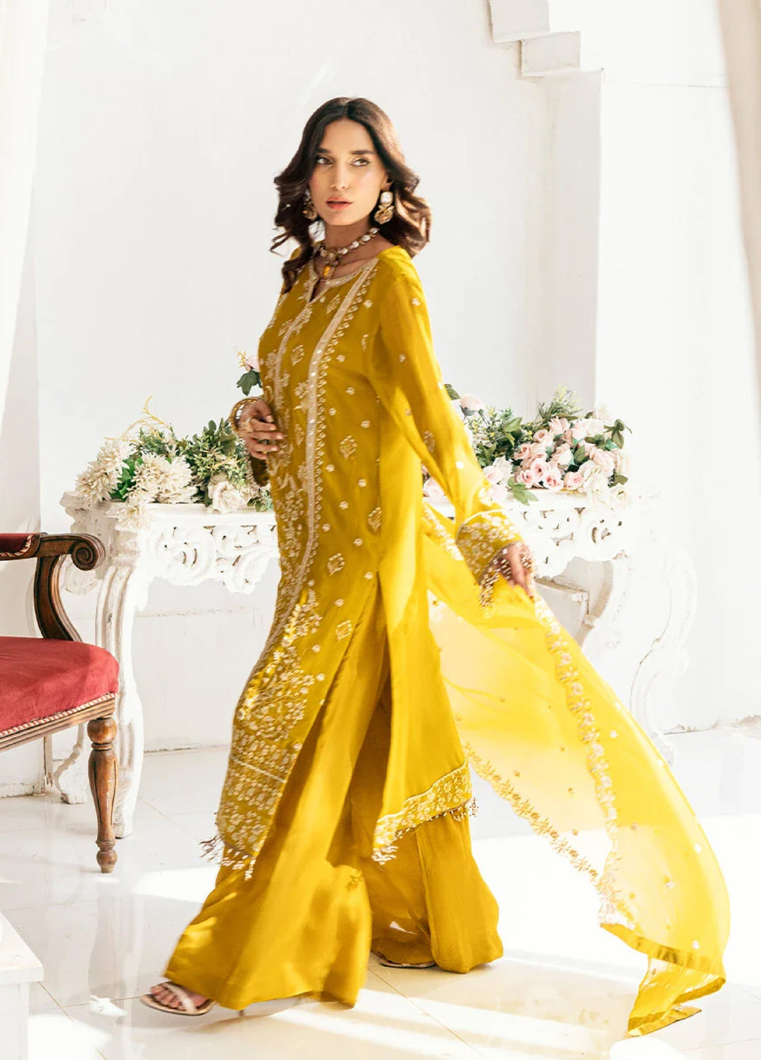 Signature by Salitex Embroidered Chiffon Suits Unstitched 3 Piece SUNS7CH041UT - Summer Collection