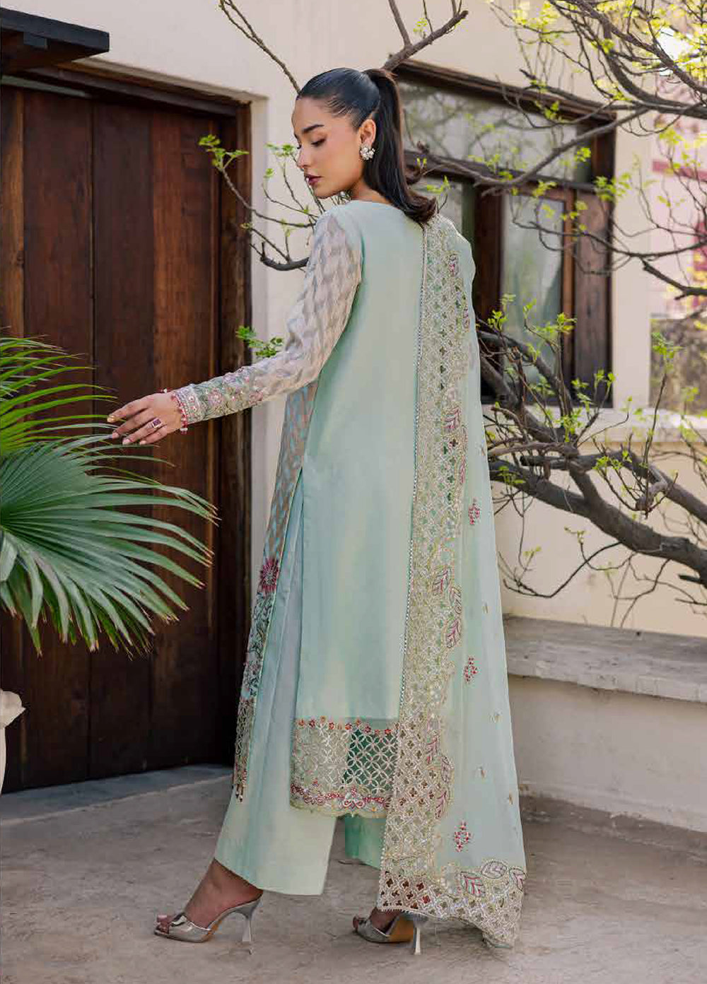 Heirloom by Daria Unstitched Embroidered Chiffon 4 Piece Suit DC26UCH DA-55 - Festive Collection