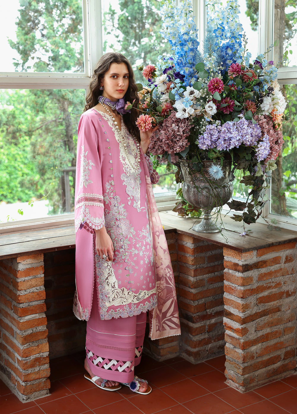 Belle Saison by Esmel Unstitched Embroidered Lawn 3 Piece Suit EML26ULB Elanor EUNSS260208 - Festive Collection