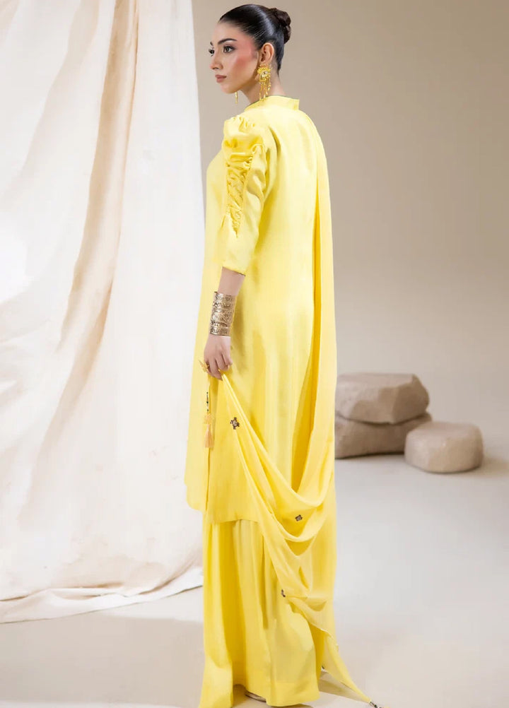 Alee Malic RTW Hand Work Raw Silk 3 Piece Suit Citrus - Wedding Collection