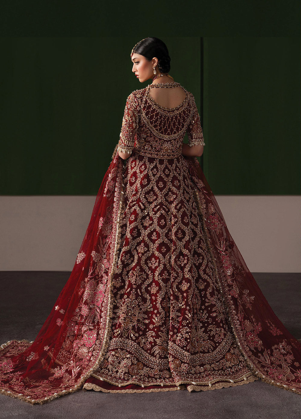 The Brides Edit by Afrozeh Unstitched Embroidered Net 3 Piece Suit AF26UBE D-06 Rosaline - Wedding Collection